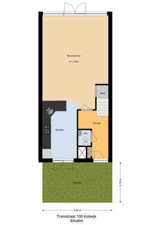 Floorplan - Tramstraat 100, 2225 CM Katwijk